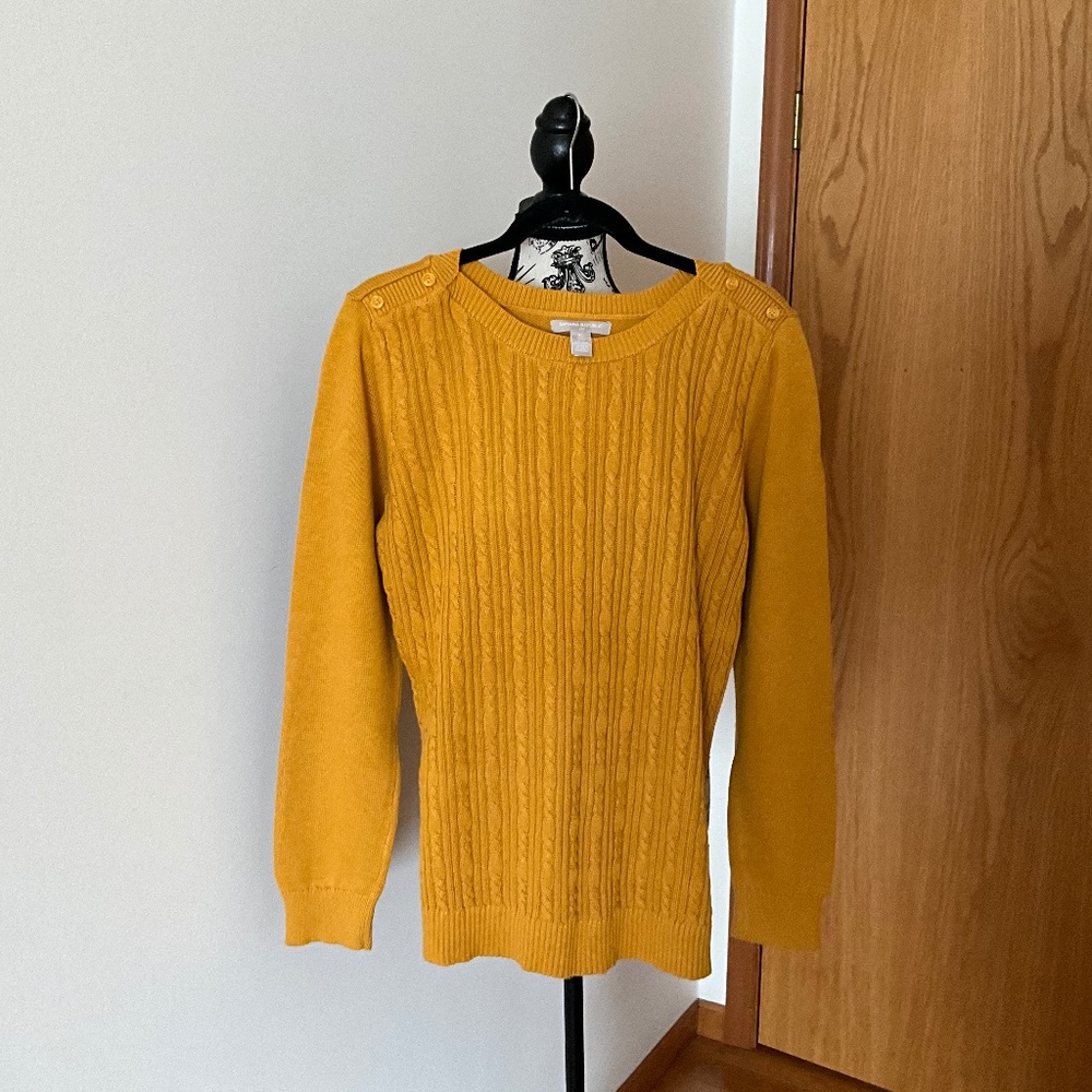 Banana Republic Women’s cotton sweaters. Good for cool weather. Cable knit.